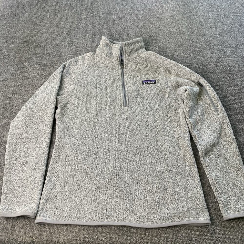 Patagonia Better Sweater Quarter Zip Fleece Gray Women Medium Fall Winter Comfy